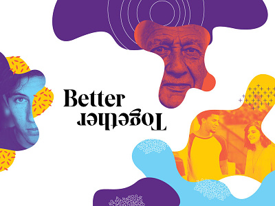 Better Together annual report blobs branding color pattern