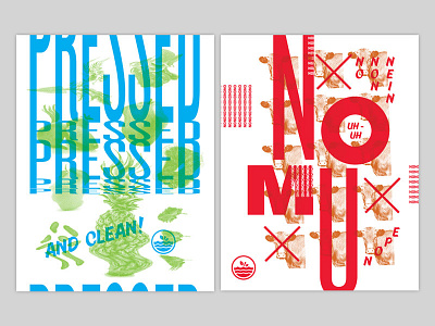 Juice Laundry branding layout posters print typography