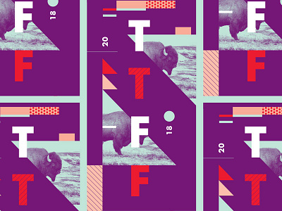 ttff18 branding event geometry layout pattern posters signage