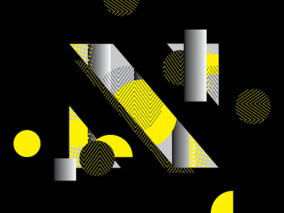 N layout lettering n pattern