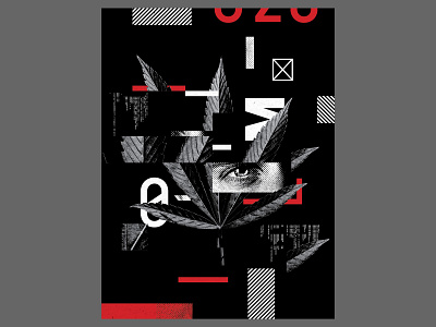 Dank Web collage editorial geometric layout lettering pattern texture