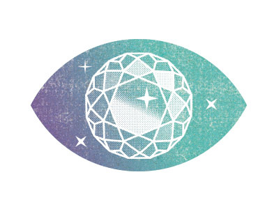 Crystal Clear eye gem illustration texture