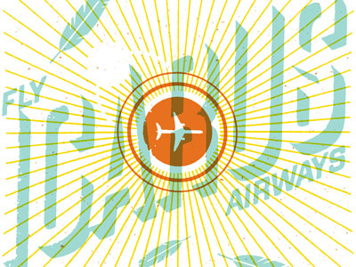 Icarus Airways jet mythology poster texture