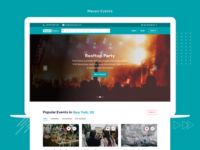 Maven Events - Online Event Booking Concept