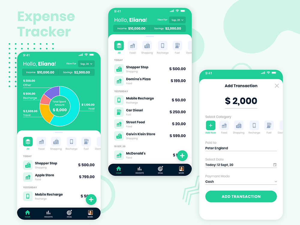 Expense Tracker Mobile App by Rahul Ninave on Dribbble