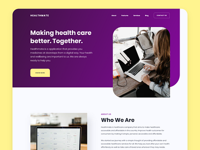 Landing page design