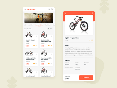 Cycle Store Mobile App android app concept branding buy cycle creative cycle store design ecommerce ecommerce app ecommerce design ios mobile app trending