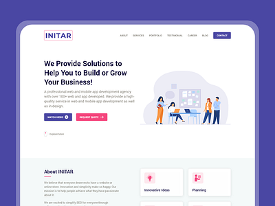 INITAR | Landing Page Design | IT Company
