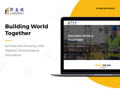 P & K Construction | UI & UX Design creative idea logo design ui ui ux ui ux design ui design ux design web design web design and development