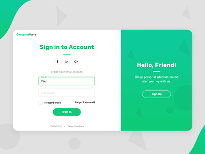 Authentication page design authentication company login create account create profile creative form field input interation design login registration sign in trending