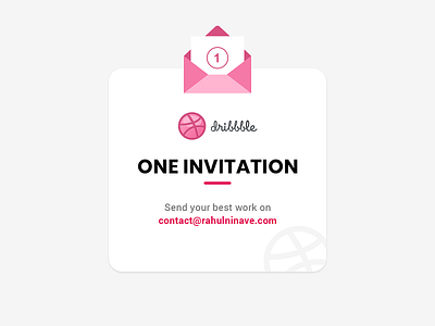 1 Dribbble Invitation creative designer dribbble dribbble best shot dribbble invites invite mobile app design one player player ui user experience ux web design