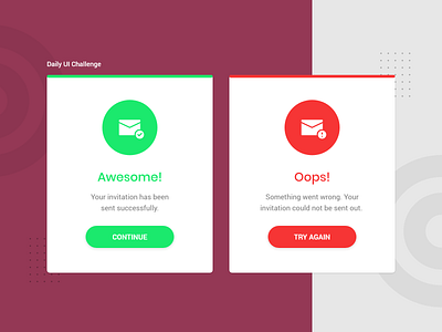 Daily UI Challenge - Flash Messages creative dailyui dailyuichallenge flash messages inspiraion message design trending ui ui design ux design