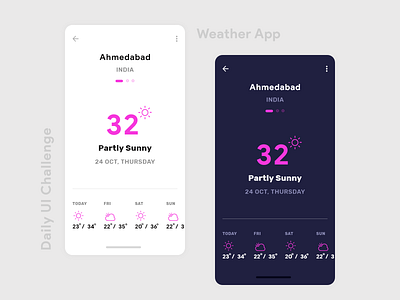 Daily UI Challenge - Weather App Design