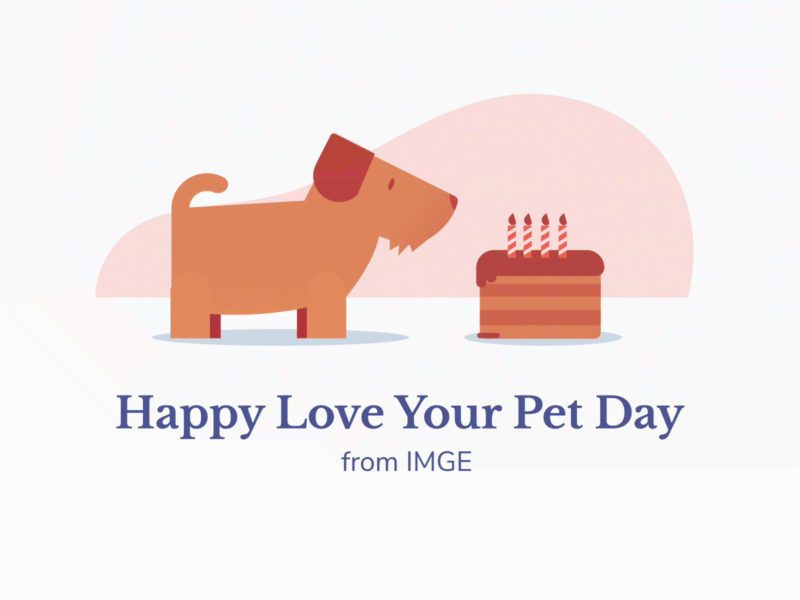 Happy Love Your Pet Day! animals animation cake cute dachshund dog furry gif holiday illustration pet