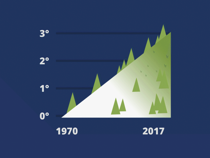 Downhill Diagrams 2d air animation chart clean design gif global graph illustration minimalist ski snow warming