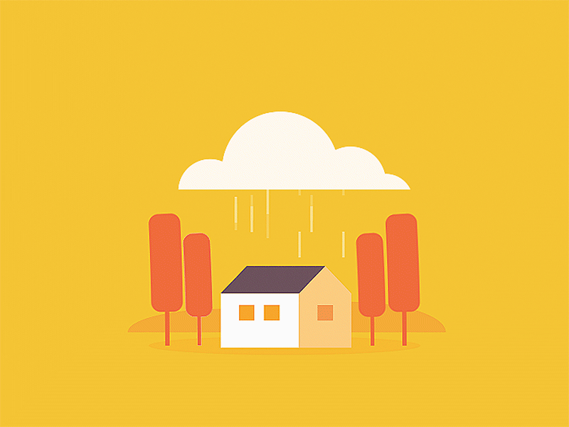 Storms don't last forever 2d animation flat gif illustration minimalist vector