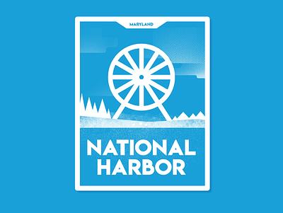 National Harbor V1 affinity designer badge minimalist monoline sticker vector