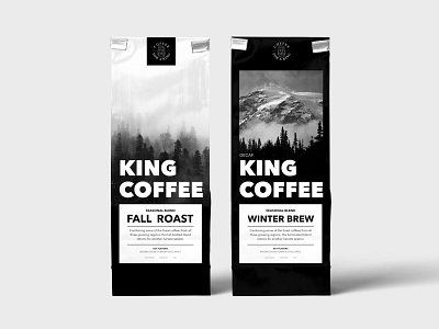 Kings Coffee affinity branding design illustration vector