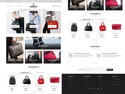 Home page Design for Women & Men fashion bags