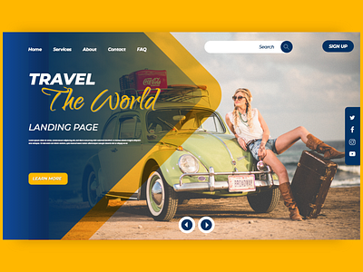 Travel UI Design Banner for Website