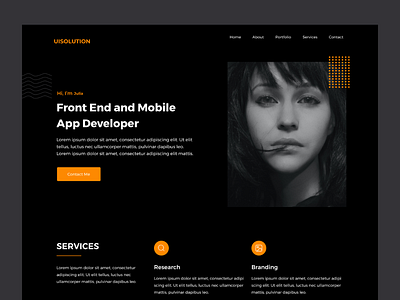 Creative freelancer web portal UI design