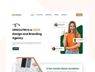 creative IT agency web UI design shot branding creative design dessigner illustration logo mockup ui uiux web design
