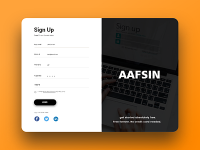 Signup desktop form creative dessigner form form design mockup signup signupform ui uiux web design