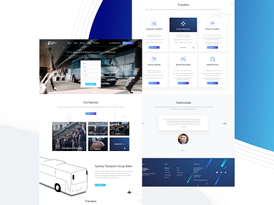 Home page - landing for transport company