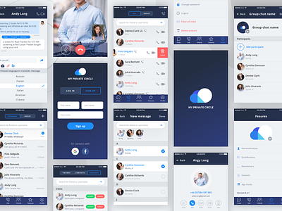 My privat circle - chat app Killton Inc. calls chat contacts corporative icon ios iphone messaging mobile mobile app network videocalls
