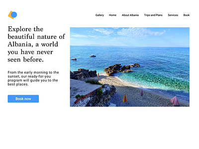 Albania Trips Website Homepage design ui ux