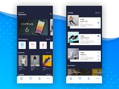 E-commerce App home page