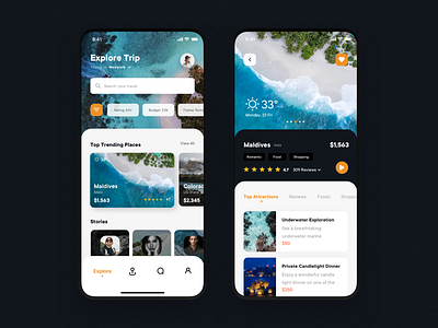 O'Mytrip App for IOS branding casestudy design flat minimal typography ui ux