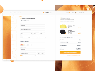 Checkout Page | Daily UI 002 | Zalando checkout redesign