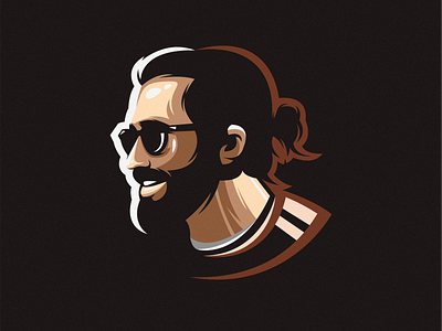 beard logo design art beard branding design esport icon identity illustration logo man manbeard mark tshirt vector