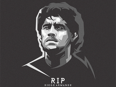 RIP Diego Armando Maradona art artist branding design diegomaradona esport icon identity illustration logo mark sketch soccer sports tshirt