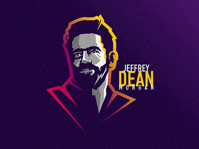 jeffrey dean morgan art branding design esport icon identity illustration jeffrey dean morgan logo mark tshirt vector vector illustration