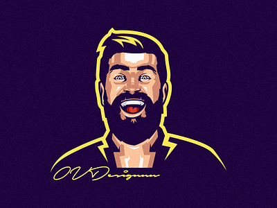 Man Logo With Beard beard branding design identity illustration logo man man logo with beard mark tshirt vector