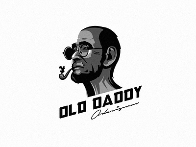 Old Daddy Logo beard branding design identity illustration logo man mark old tshirt vector
