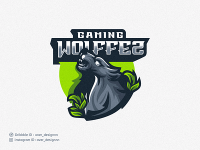 wolf gaming logo branding design gaming identity illustration logo mark tshirt vector wolf wolf logo