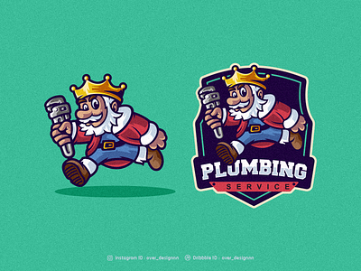 Plumbing Logo branding design identity illustration logo logos mark plumbing tshirt vector