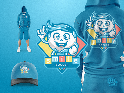 Smile Soccer Logo branding children design graphic design identity illustration logo soccer sport tshirt vector