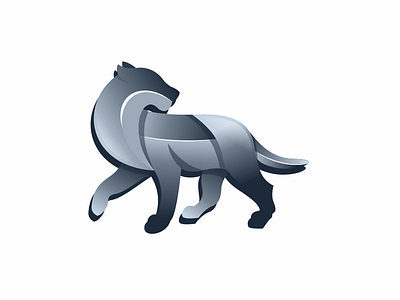 dog design dog gradient identity logo mark