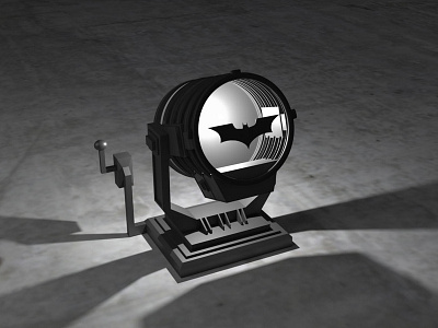 Batman Bat Signal 3d model. 3d animation batman batsignal blender graphics modeling motiongraphics