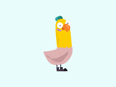 Funny Pigeon animation character coloful design dribble firstshot flat graphicdesign illustration typography