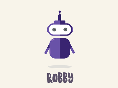 Robot Character, Robby branding character coloful design dribble firstshot flat robot roboto typography warmup