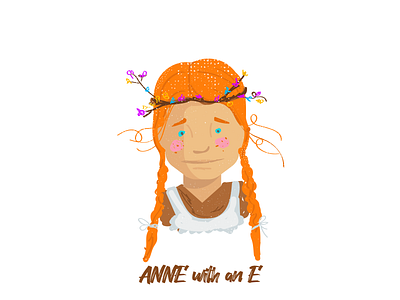 Anne with an E animation annewithane artit character coloful dribble firstshot flat illustration illustrator netflixseries series typography vector