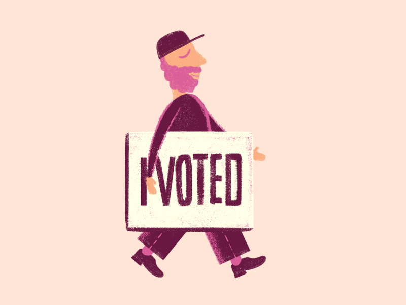 I Voted happy cool walk walking illustration gif art voting gif