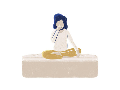 3. Meditation + Bed = Beditation bed dreamcloud meditation relaxation spot illustration zen