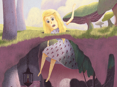 Alice In Wonderland 2 illusration whimsical texture alice in wonderland