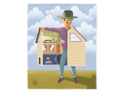 Homebody home house illustration texture homebody